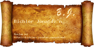 Bichler Jonatán névjegykártya